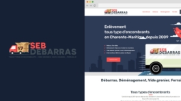 Création site internet Débarras Enlèvement Encombrants Seb-Débarras 17 Charente-Maritime