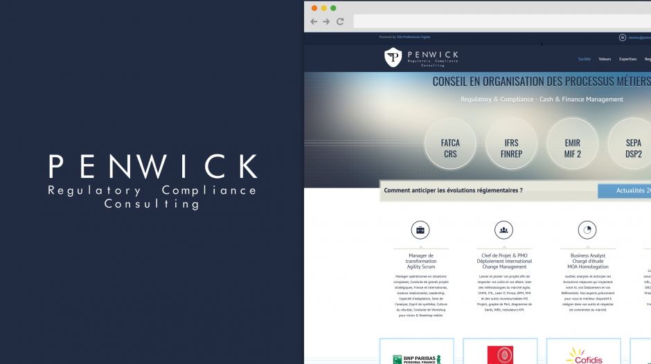 Création site internet Consulting Penwick Consultant Banque Finance