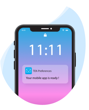 Notification livraison application mobile TEK-Preferences
